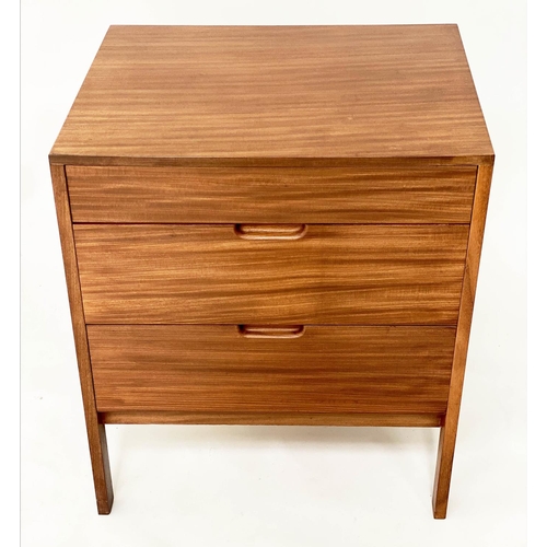 298 - CHEST BY RICHARD HORNBY FOR FYNE LADYE, 1960-s afromosia with three drawers and recessed handles, 63... 