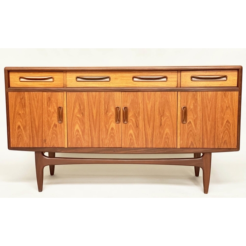 300 - SIDEBOARD BY G PLAN, mid 20th century teak with three drawers above four figured panelled doors, 153... 