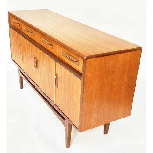 300 - SIDEBOARD BY G PLAN, mid 20th century teak with three drawers above four figured panelled doors, 153... 