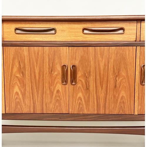 300 - SIDEBOARD BY G PLAN, mid 20th century teak with three drawers above four figured panelled doors, 153... 