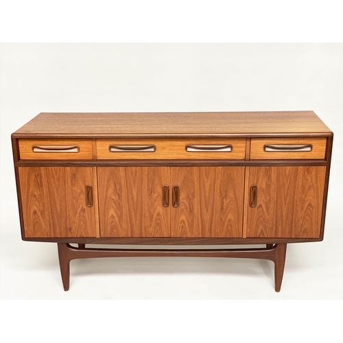 300 - SIDEBOARD BY G PLAN, mid 20th century teak with three drawers above four figured panelled doors, 153... 