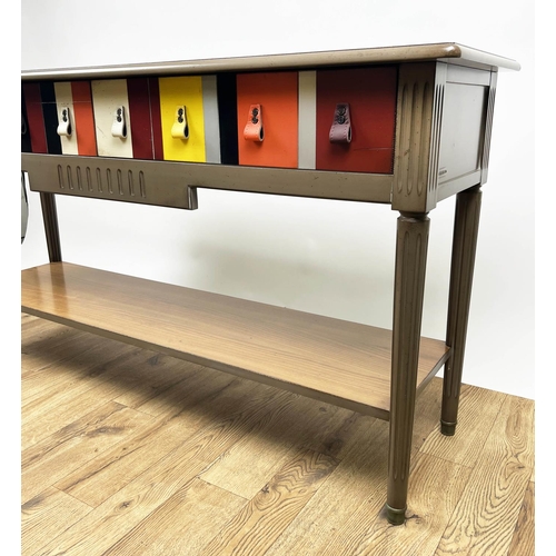 388 - GRANGE CONSOLE TABLE, 76cm H x 142cm x 40cm.