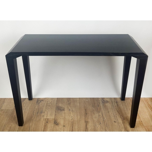 420 - LIGNE ROSET CONSOLE TABLE, 100cm x 74cm H x 36cm, ebonised wood.