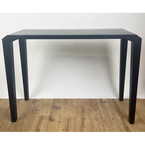 420 - LIGNE ROSET CONSOLE TABLE, 100cm x 74cm H x 36cm, ebonised wood.