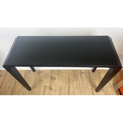 420 - LIGNE ROSET CONSOLE TABLE, 100cm x 74cm H x 36cm, ebonised wood.