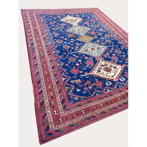 87 - ANTIQUE QASHQAI CARPET, 290cm x 200cm.