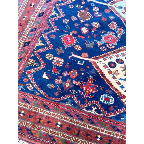 87 - ANTIQUE QASHQAI CARPET, 290cm x 200cm.