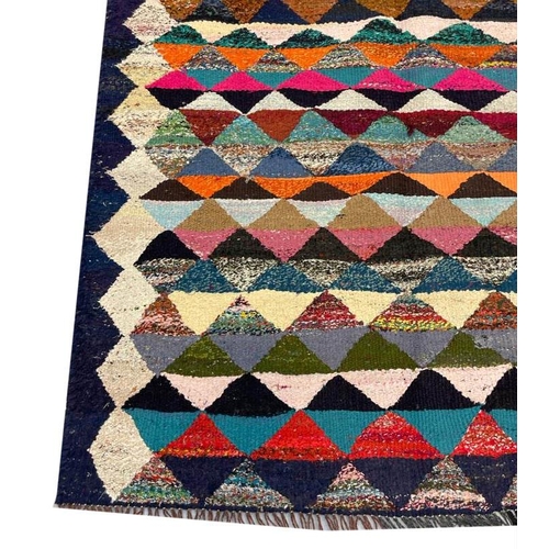 91 - VINTAGE PERSIAN TRIBAL KILIM, 310cm x 120cm.