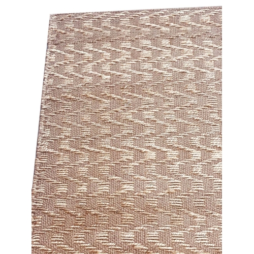 98 - NATURAL HANDWOVEN JUTE CARPET, 350cm x 250cm.