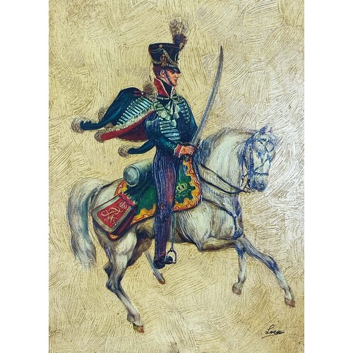 41 - CAVALRY PRINTS, a set of ten, gilt frames, 40cm x 31cm. (10)