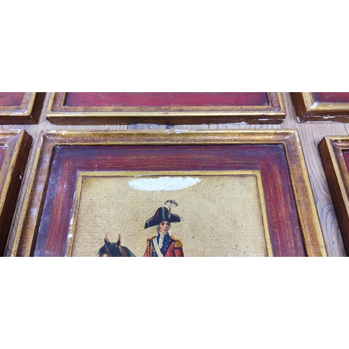 41 - CAVALRY PRINTS, a set of ten, gilt frames, 40cm x 31cm. (10)