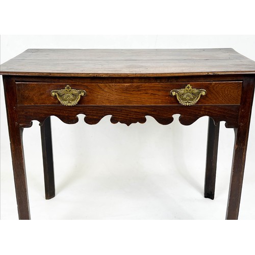 245 - WRITING TABLE, 71cm H x 88cm x 49cm, George II oak, circa 1750, with single drawer.