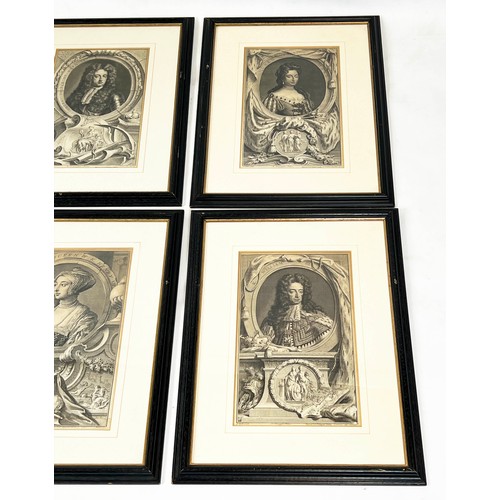 59 - PORTRAIT ENGRAVINGS, a set of six, by Jacobus Houbraken, 35cm x 21cm. (6)