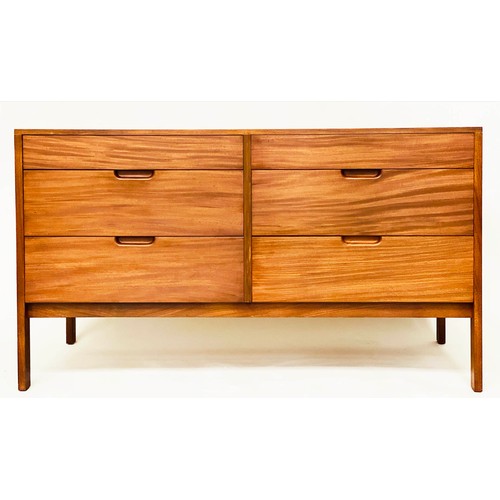 296 - CHEST BY RICHARD HORNBY FOR EGNE LADGE, 1960-s afromosia with six short drawers and recessed handles... 