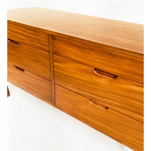 296 - CHEST BY RICHARD HORNBY FOR EGNE LADGE, 1960-s afromosia with six short drawers and recessed handles... 