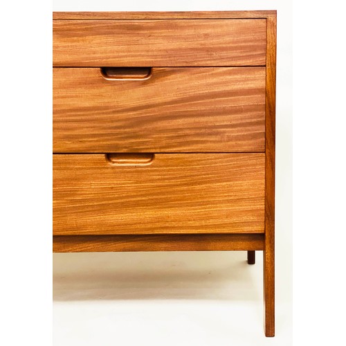 296 - CHEST BY RICHARD HORNBY FOR EGNE LADGE, 1960-s afromosia with six short drawers and recessed handles... 