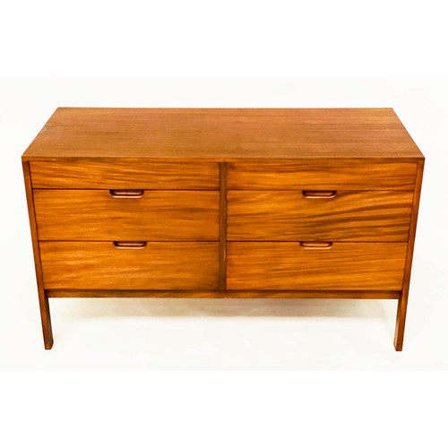 296 - CHEST BY RICHARD HORNBY FOR EGNE LADGE, 1960-s afromosia with six short drawers and recessed handles... 