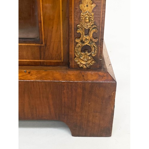 149 - MARQUETRY BOOKCASE, Victorian figured walnut, satinwood marquetry and gilt metal mounted with glazed... 