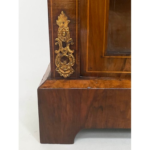 149 - MARQUETRY BOOKCASE, Victorian figured walnut, satinwood marquetry and gilt metal mounted with glazed... 