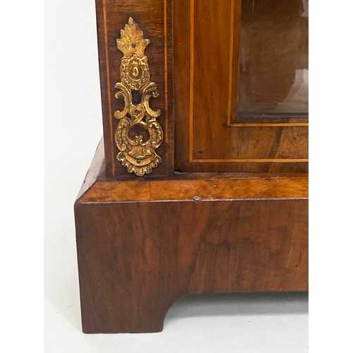 149 - MARQUETRY BOOKCASE, Victorian figured walnut, satinwood marquetry and gilt metal mounted with glazed... 