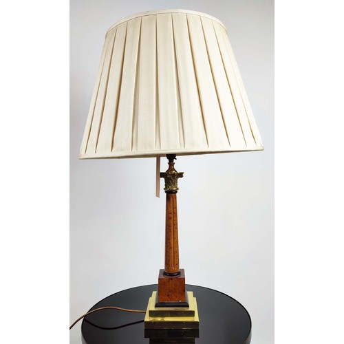 433 - TABLE LAMP, 80cm high, Corinthian column form with shade.