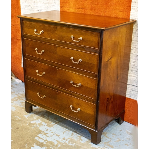 260 - CHEST, 98cm H x 92cm W x 49cm D, circa 1900, Georgian revival mahogany of four drawers.