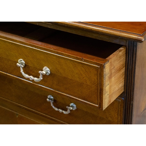 260 - CHEST, 98cm H x 92cm W x 49cm D, circa 1900, Georgian revival mahogany of four drawers.