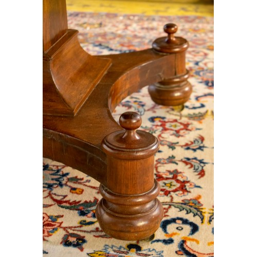 207 - BREAKFAST TABLE, 74cm H x 118cm x 118cm, second quarter 19th century mahogany with square top and br... 