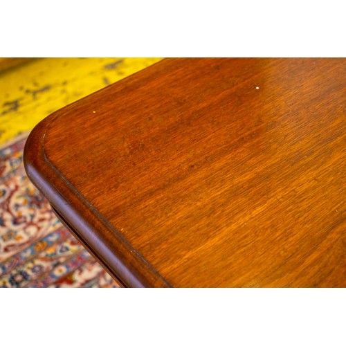 207 - BREAKFAST TABLE, 74cm H x 118cm x 118cm, second quarter 19th century mahogany with square top and br... 