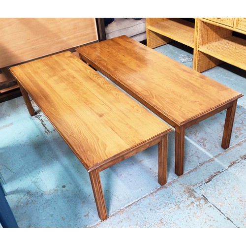 439 - WILLIAM L MACLEAN LOW TABLE, and two others, to unsigned match, 150cm x 55cm x 49cm.