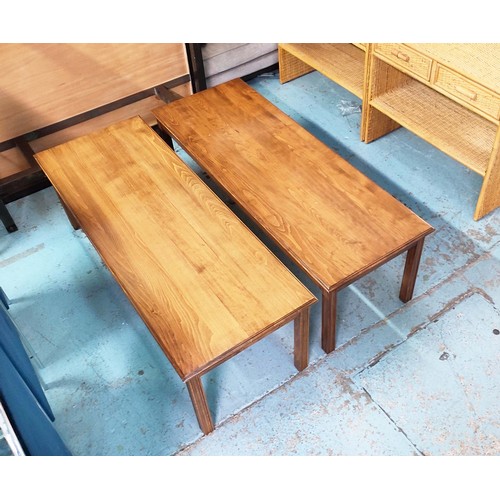 439 - WILLIAM L MACLEAN LOW TABLE, and two others, to unsigned match, 150cm x 55cm x 49cm.