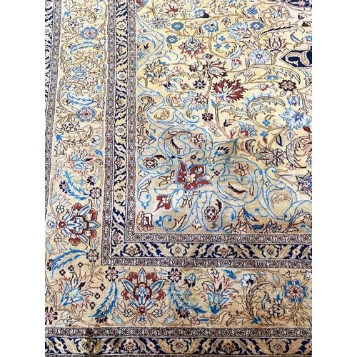 70 - FINE PURE SILK TEHRAN DESIGN CARPET, 245cm x 150cm.