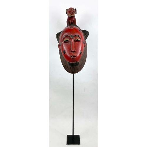 37 - BAOULE CASQUETTE MASK, from Ivory Coast. 130cm H