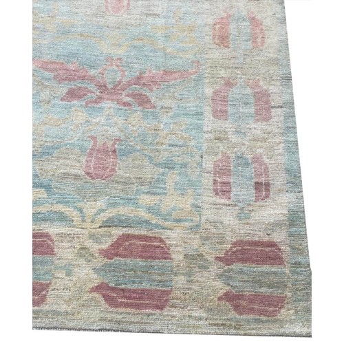 81 - FINE ARTS AND CRAFTS DESIGN OUSHAK CARPET, 345cm x 252cm.