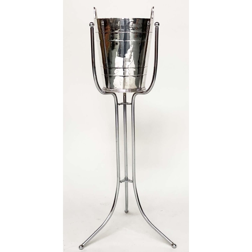 277 - ELKINGTON WINE COOLER, eletroplated twin handled, on associated stand.