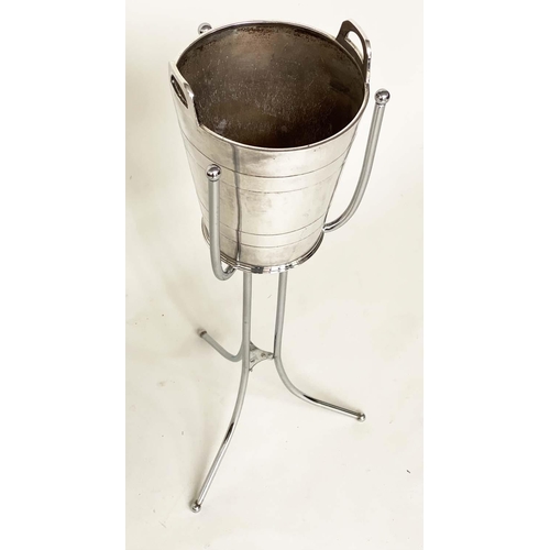 277 - ELKINGTON WINE COOLER, eletroplated twin handled, on associated stand.