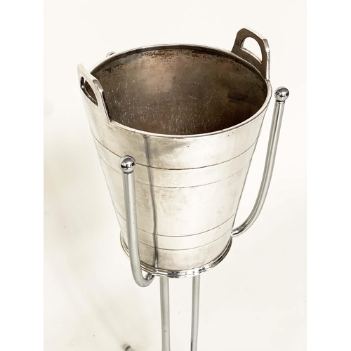 277 - ELKINGTON WINE COOLER, eletroplated twin handled, on associated stand.