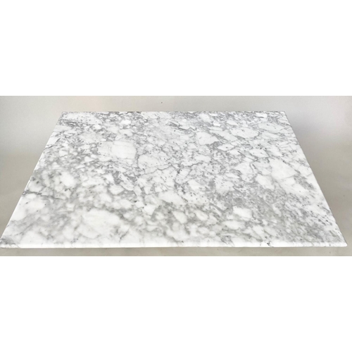 193 - LOW MARBLE TABLE, 1970s Italian rectangular Carrara marble with moulded edge and plinth, 86cm W x 12... 