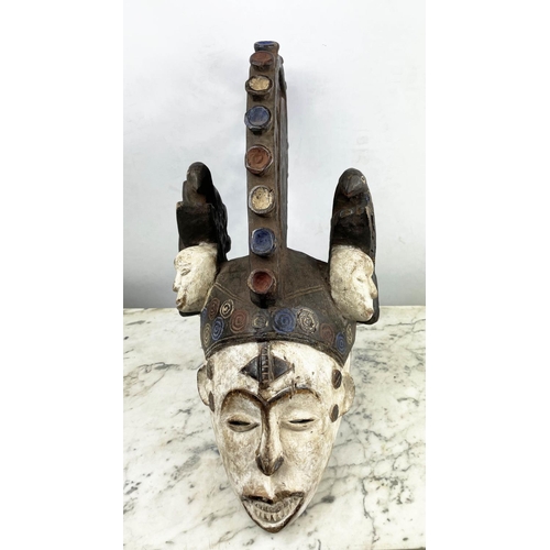 10 - IGBO HELMET MASK, from Nigeria. 48cm H