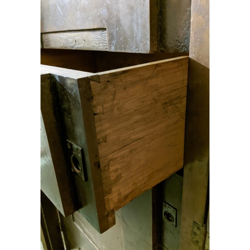 129 - TALL CHEST, 84cm w x 191cm H x 57cm D, to match with a style enclosing recessed draw pulls.