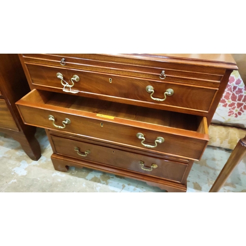 143 - CHEST, 72cm W x 42cm D x 75cm H, Georgian style mahogany, with a hidden upper drawer with compartmen... 