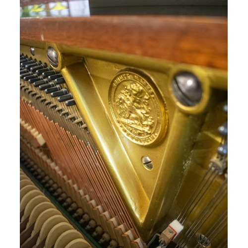 145 - BECHSTEIN WALTER CAVE MODEL UPRIGHT PIANO, 131cm H x 153cm W x 66cm D, Arts and Crafts mahogany.