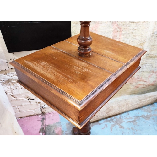 152 - SHAVING STAND, 145cm H x 44cm W x 36cm D, Victorian walnut on triform supports.