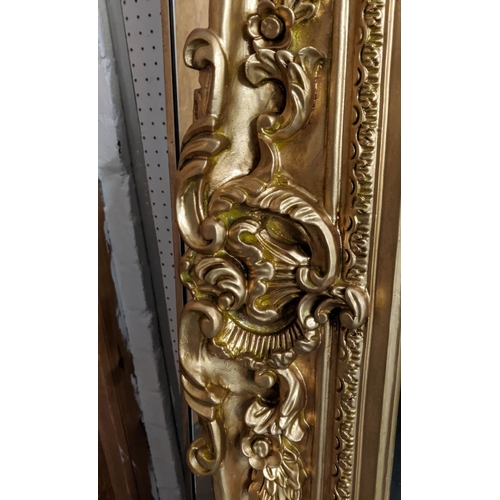 199 - WALL MIRROR, Continental style, gilt frame, 181cm x 121cm.