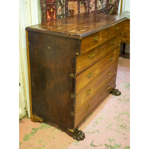 223 - CHEST, 92cm H x 104cm W x 54cm D, 20th century with five drawers.