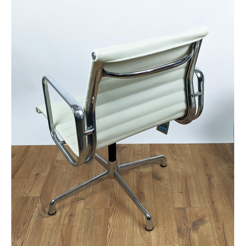 356 - AFTER CHARLES AND RAY EAMES ALUMINIUM GROUP STYLE CHAIR, 83cm H.