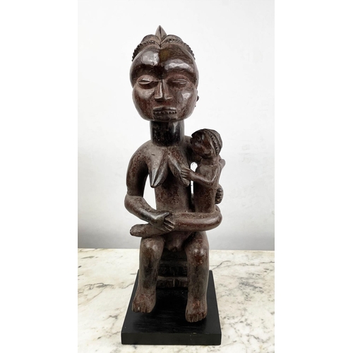 6 - MENDE MATERNITY FIGURE, from Sierra Leone. 53cm H.