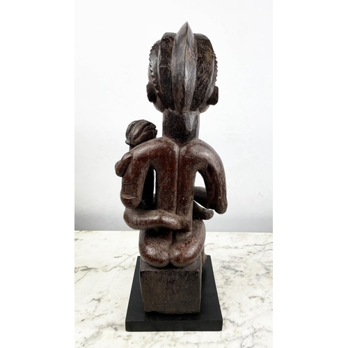 6 - MENDE MATERNITY FIGURE, from Sierra Leone. 53cm H.