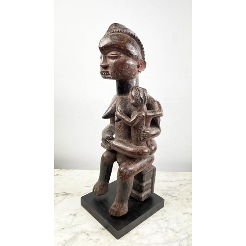 6 - MENDE MATERNITY FIGURE, from Sierra Leone. 53cm H.