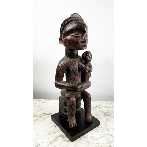 6 - MENDE MATERNITY FIGURE, from Sierra Leone. 53cm H.